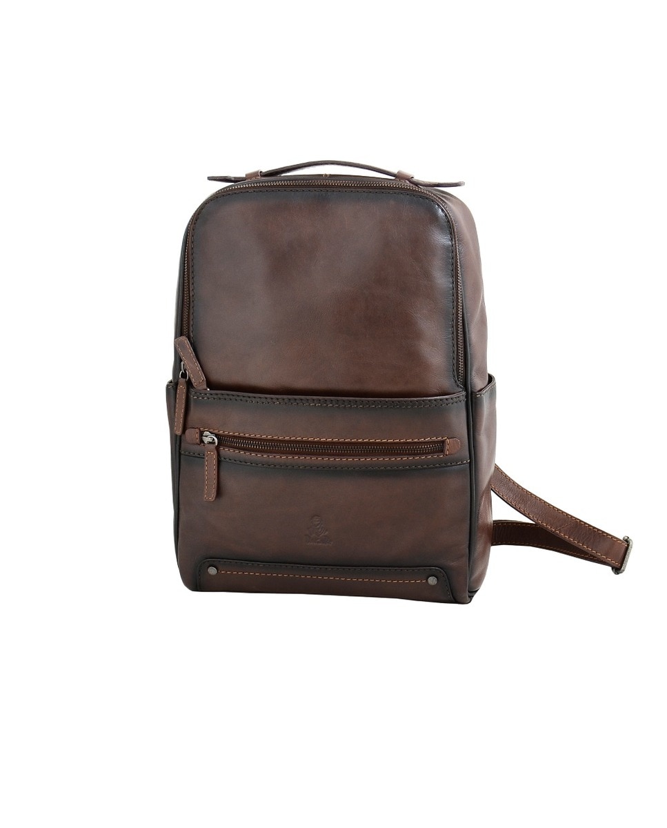 Mochila DAKAR em pele - Castanho 1
