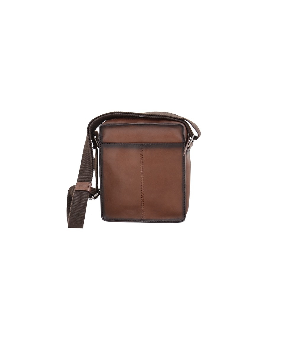 Bolsa Tiracolo DAKAR em pele - Castanho 2