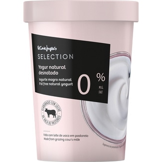 yogur natural desnatado 0% m.g. elaborado con leche de vaca de pastoreo envase 500 g - El Corte Ingles Selection