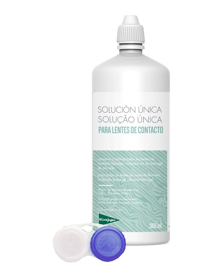 Líquido de lentillas Solución única 360 ml · Exclusiva ECI · El