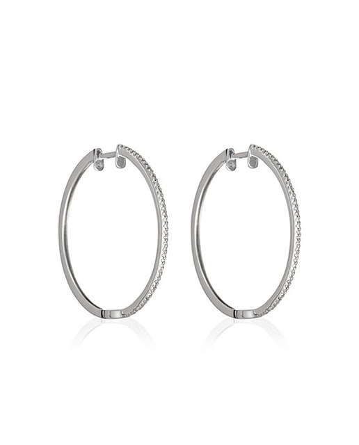 Imagen 0 de Pendientes "Elégantes Créoles" 0,24ct/80