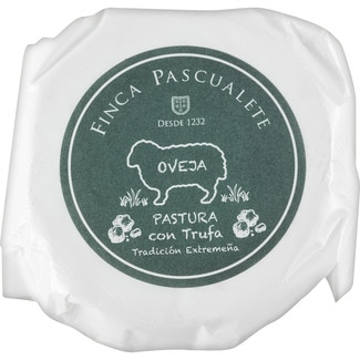 torta de queso tierno de oveja graso con corteza enmohecida y trufa pieza 380 g - Finca Pascualete