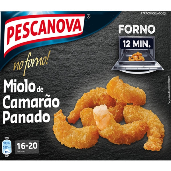Miolo de Camarão Panado embalagem 300 g