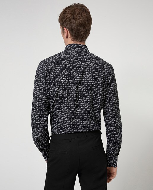 Camisa de hombre extra slim estampada negra · Hugo · El Corte Inglés