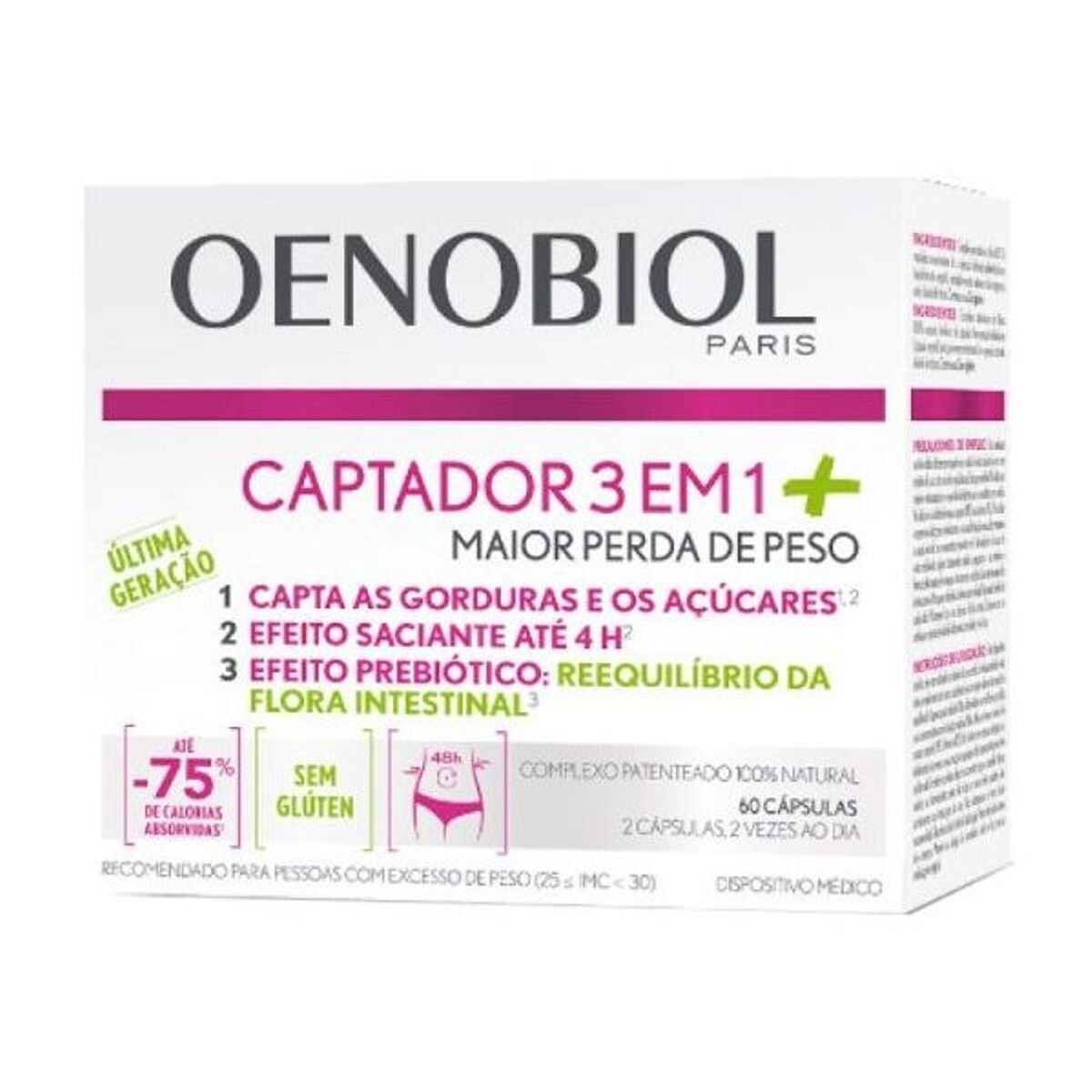 Suplemento Alimentar Oenobiol Captador 3 em 1 Plus - 60 cápsulas 1