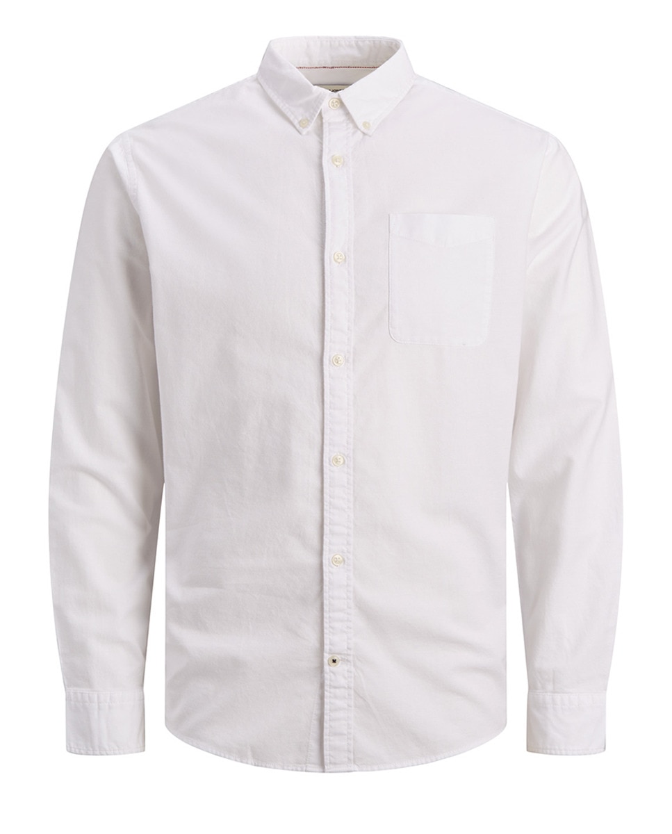 Camisa formal em algodão BCI slim lisa branca Branco-6