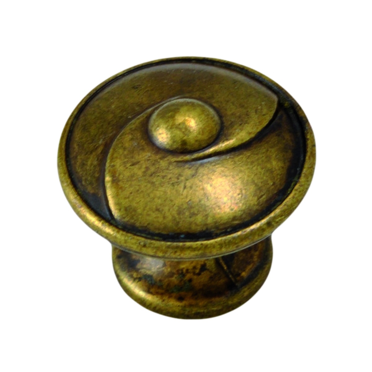 Pomo Zamak Espiral Acabado Bronce Envejecido 27 mm Bronce-1