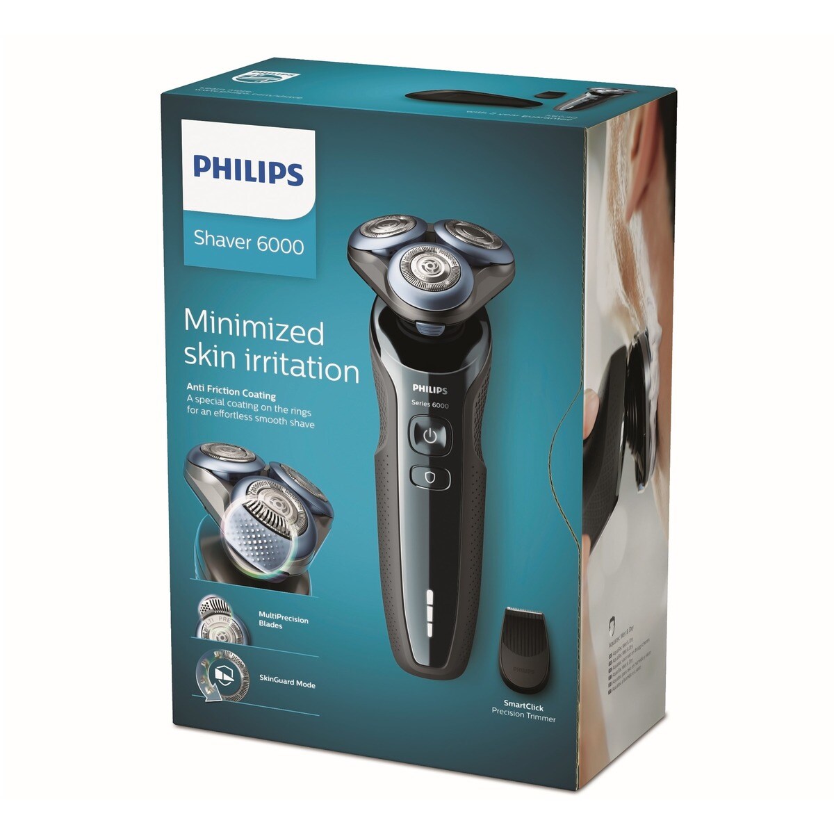 Afeitadora eléctrica Philips serie 6000 para uso en seco y húmedo