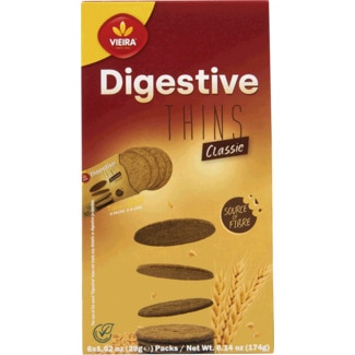 Bolachas Thins embalagem 174 g - Vieira Digestive