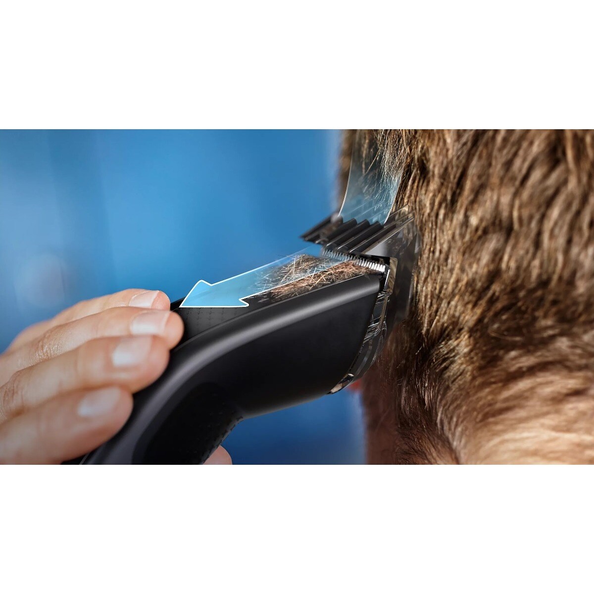 Aparador de Cabelo Philips HC7650/15 - Pente para Barba de 3 Dias, Uso com e sem Cabo. Autonomia 90 min, Bolsa Premium, Tesoura e Pente - Preto e Cinza 6