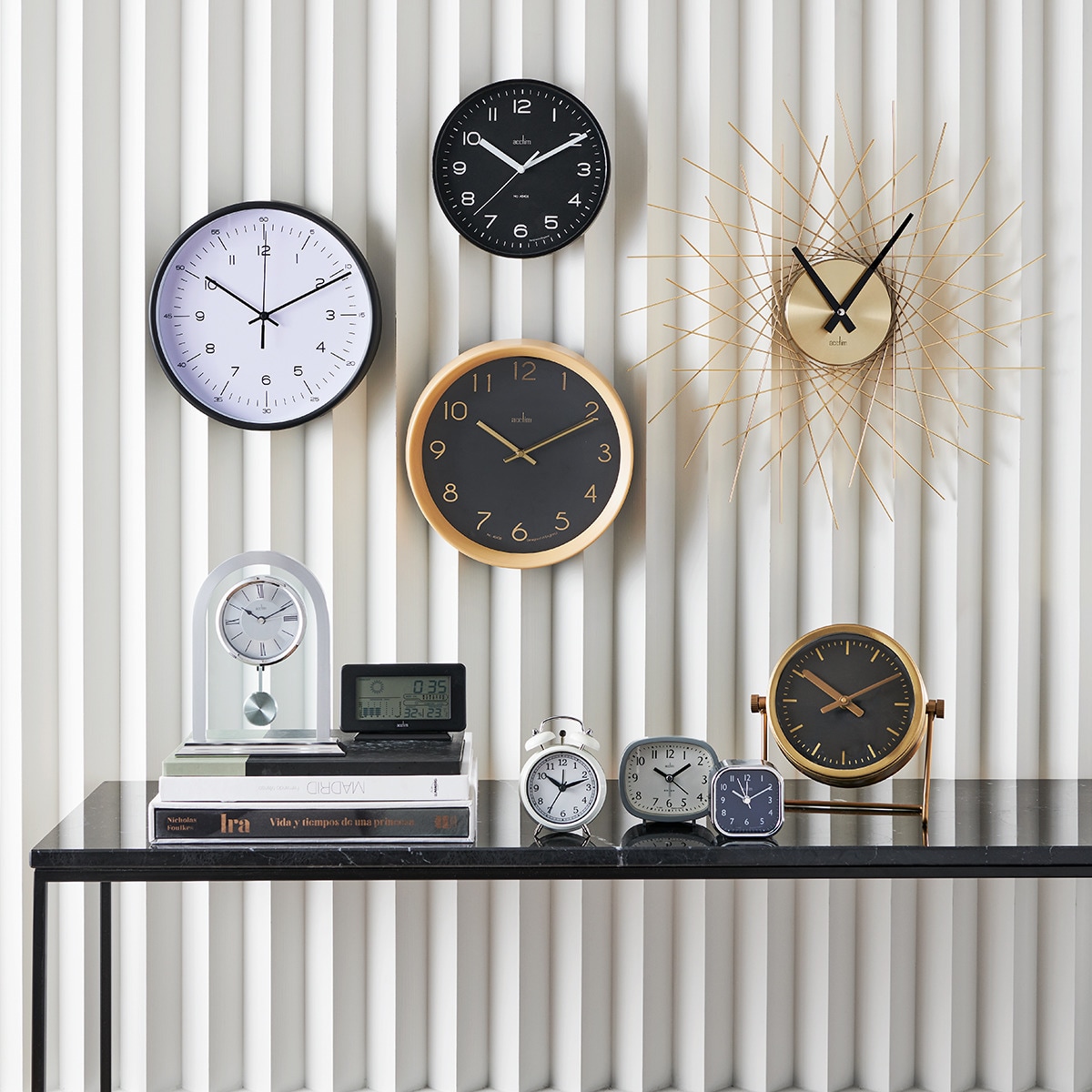 Reloj despertador cuadrado Zac Acctim Plata-5