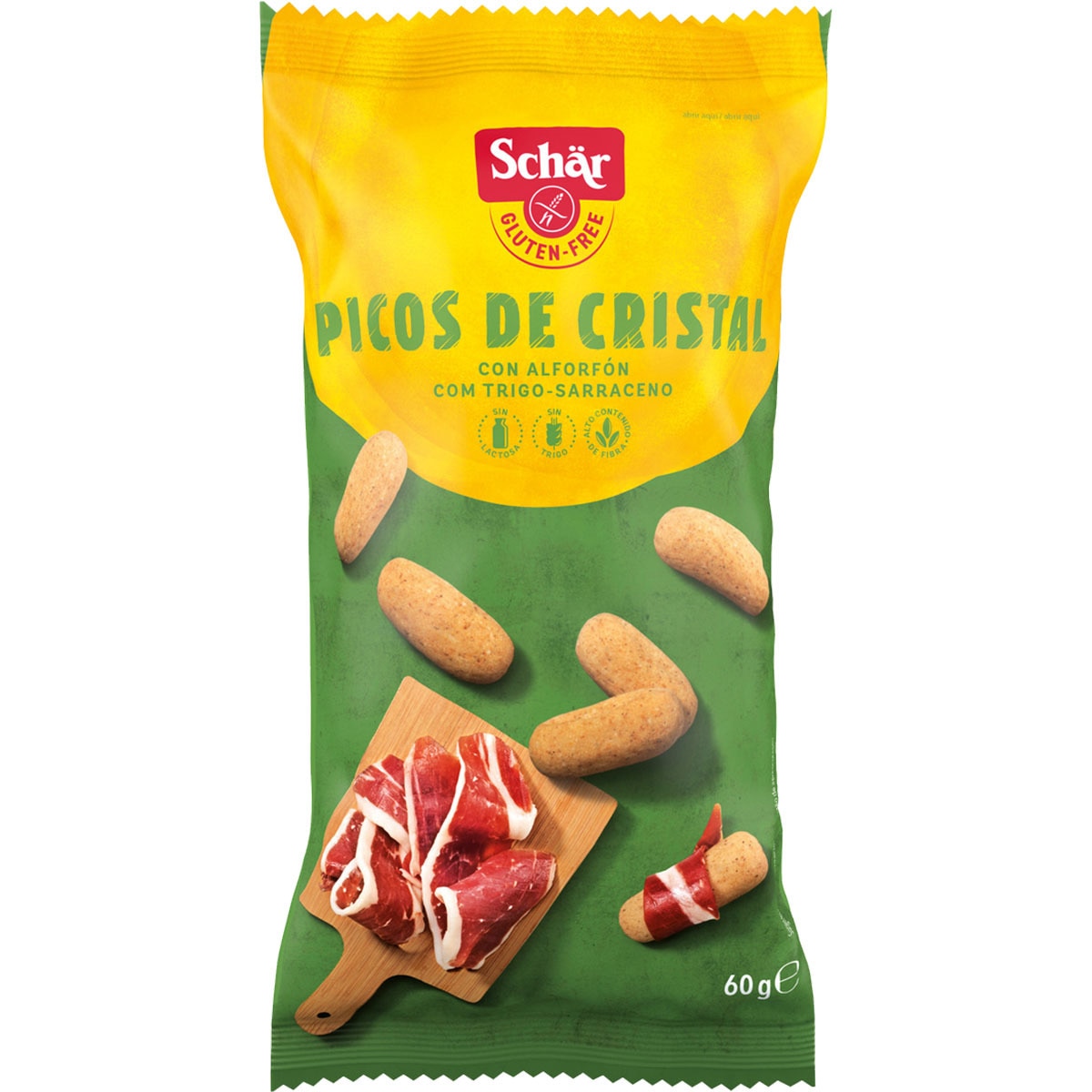 picos de cristal con trigo sarraceno sin gluten y sin lactosa bolsa 60 g