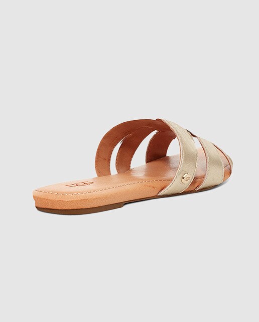 Sandalias planas de mujer UGG de cuero en color oro · UGG · El Corte Inglés