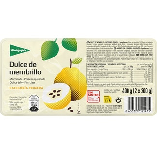 dulce de membrillo sin gluten pack 2 tarrina 200 g - El Corte Ingles