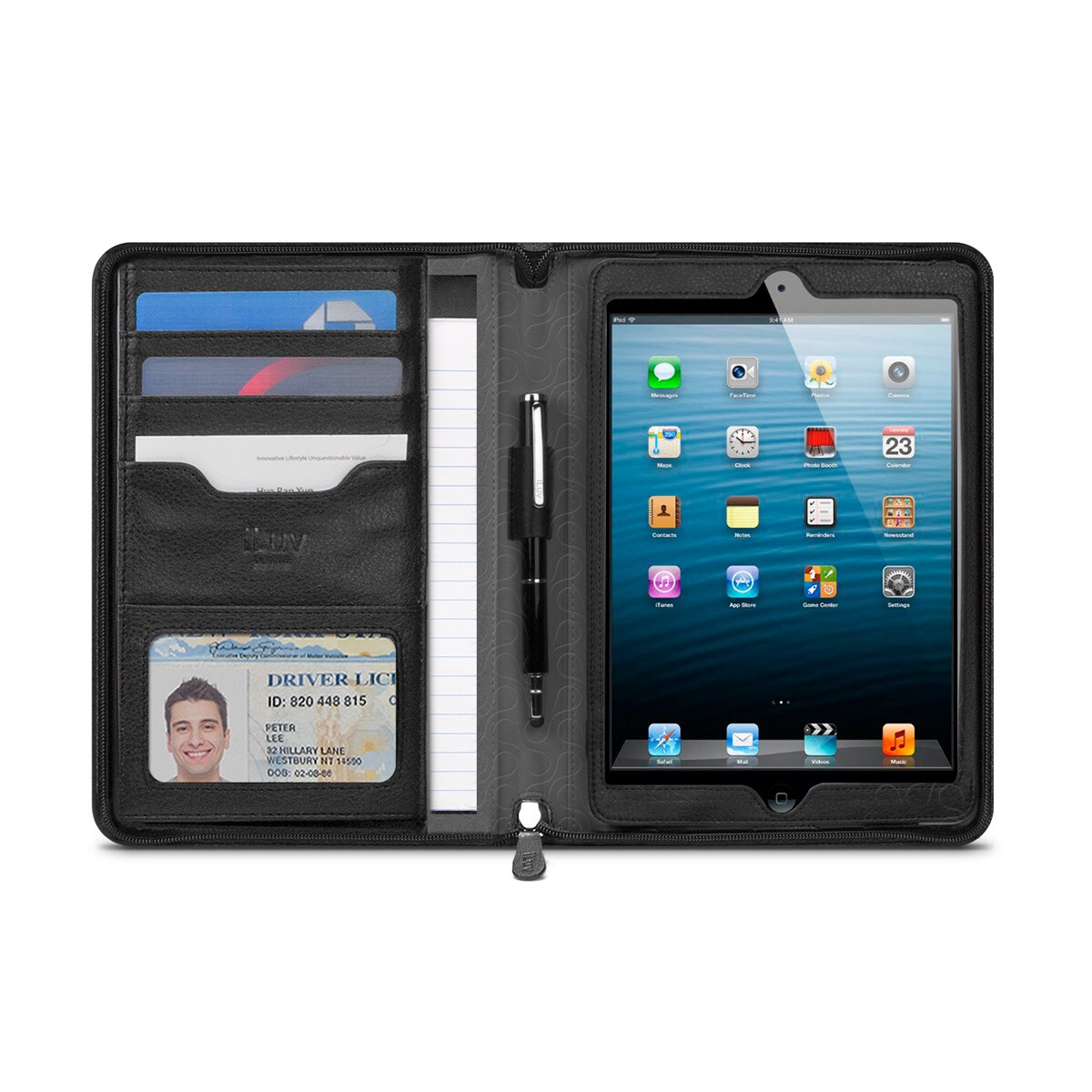Funda negra iLuv CEO Folio para tablets de 7" a 8" Negro-3