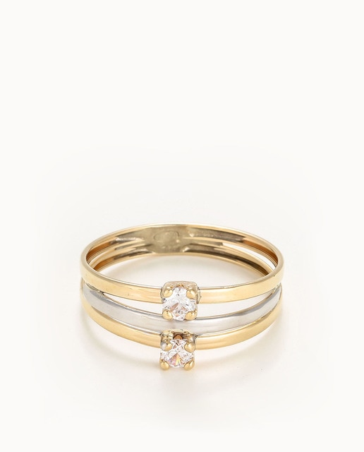 Imagen 0 de Anillo " Florine" oro bicolor 375/1000