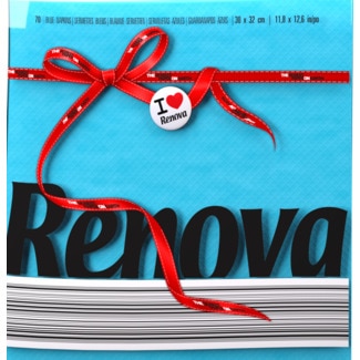 Guardanapos Tipo E Azul 70 unidades - Renova