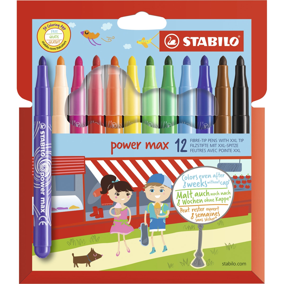 Imagen 0 de Pack 12 rotuladores Power Max Stabilo