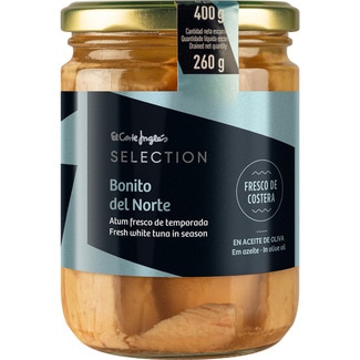 bonito del norte fresco de costera en aceite de oliva frasco 260 g neto escurrido - El Corte Ingles Selection