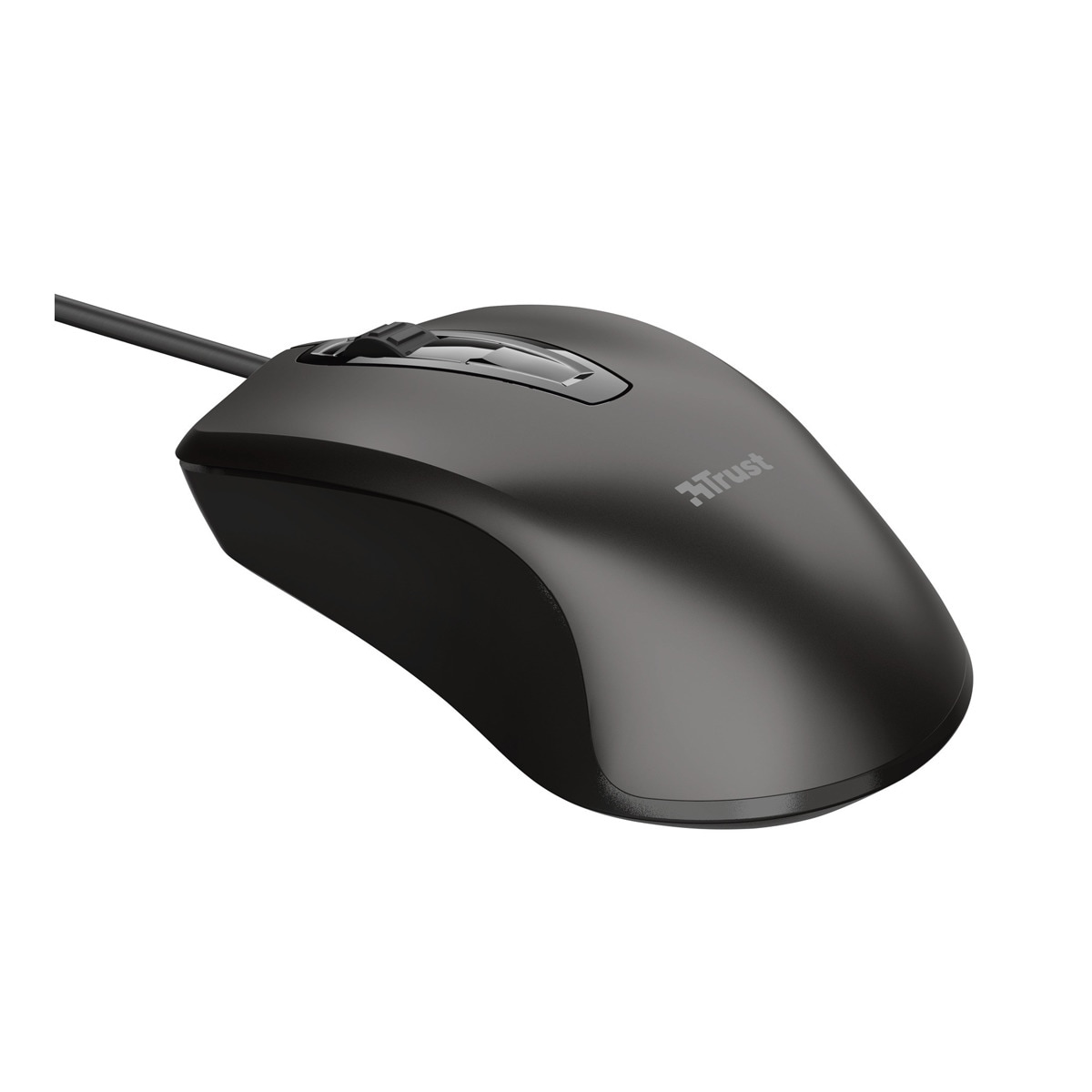Ratón óptico con cable Trust Carve negro Negro-6