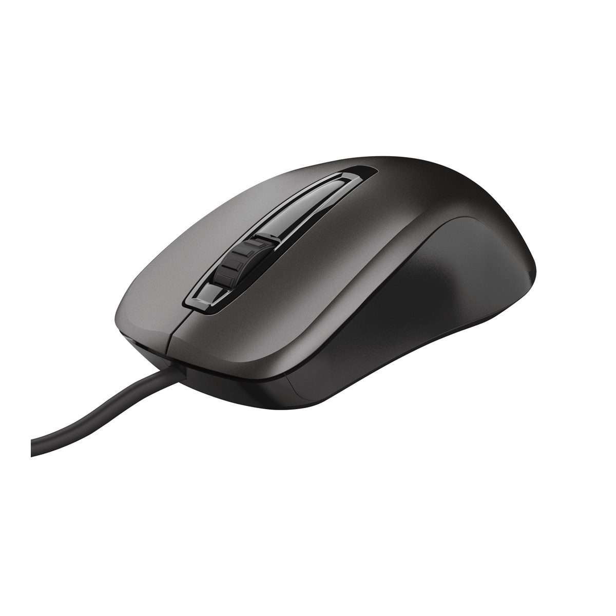 Ratón óptico con cable Trust Carve negro Negro-1