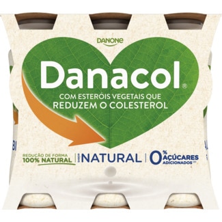 Iogurte Líquido Natural sem Açúcar Pack 6 embalagem 100 g - Danacol