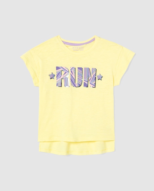 Camiseta de niña de manga corta Run amar