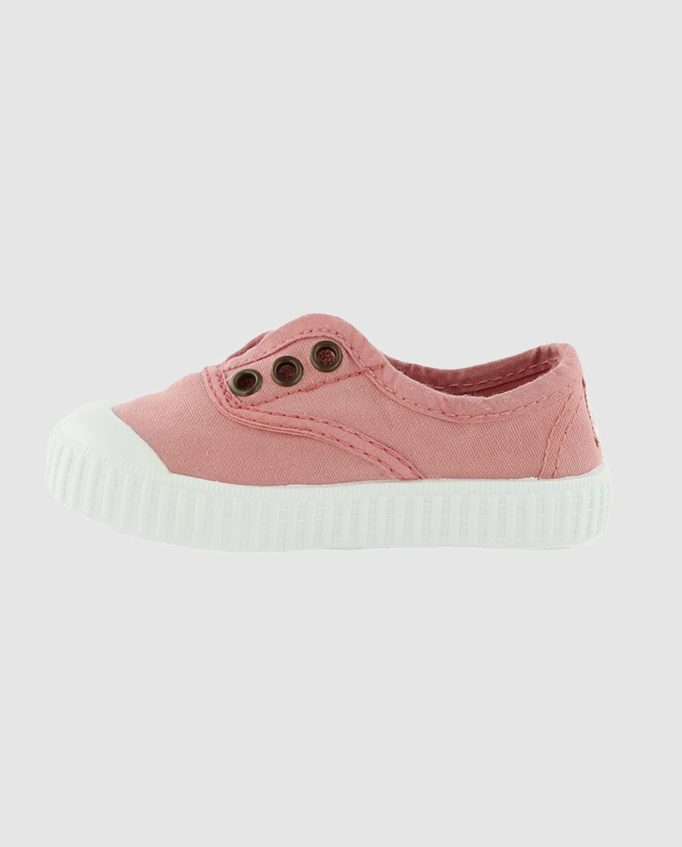 Sapatilhas de lona rosa com elásticos Rosa-3