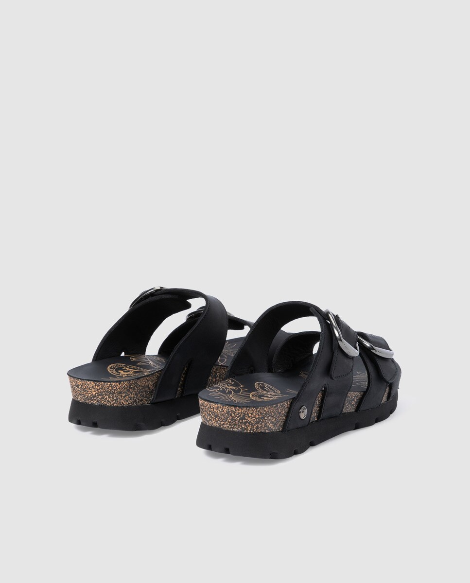 Sandalias de plataforma de mujer Panama Jack en negro con doble hebilla · Panama  Jack · El Corte Inglés