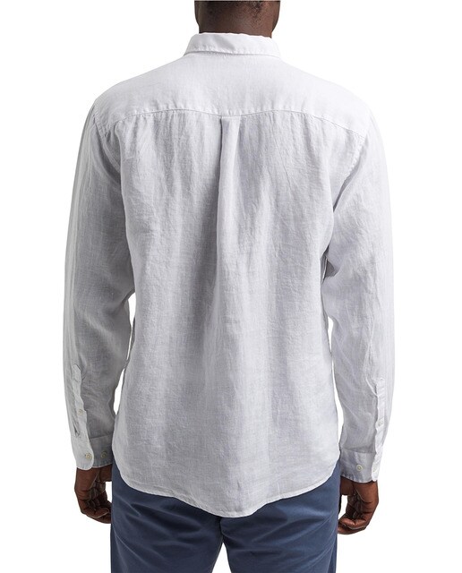 Camisa de hombre en lino regular lisa blanca · Esprit · El Corte Inglés