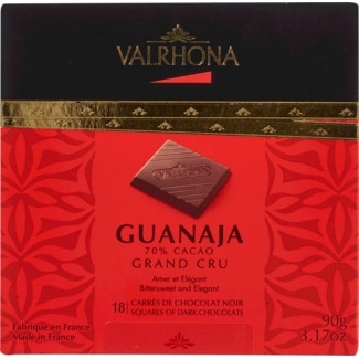 Valrhona Chocolate Preto 70% Guanaja Napolitanas lata 90 g - Valhrona