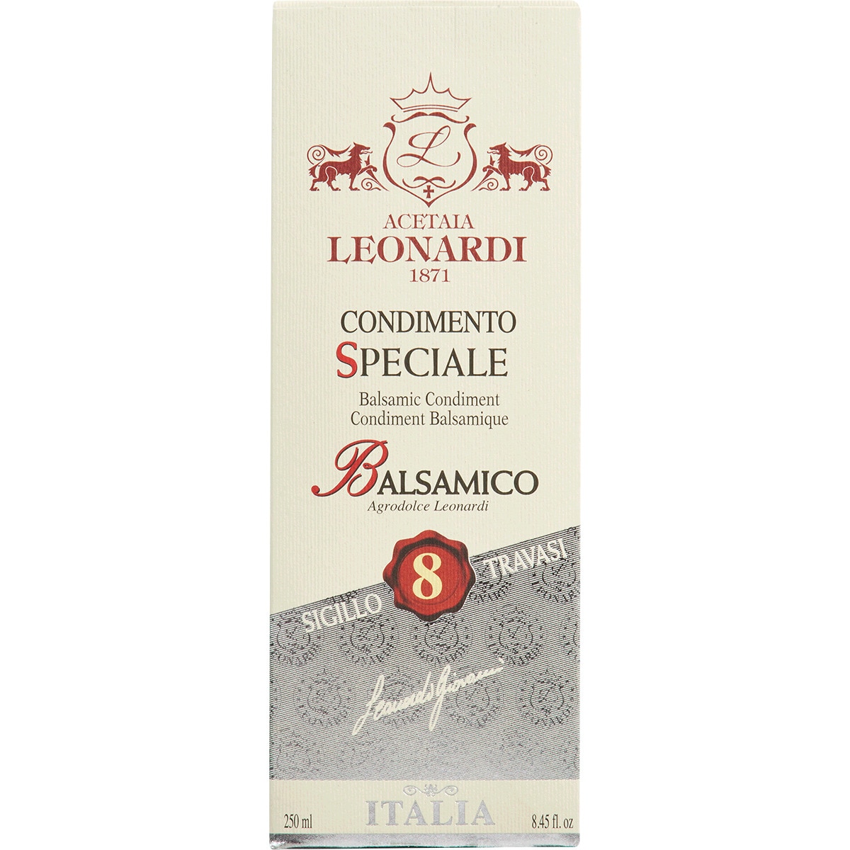 Condimento Balsâmico 8 Anos garrafa 250 ml