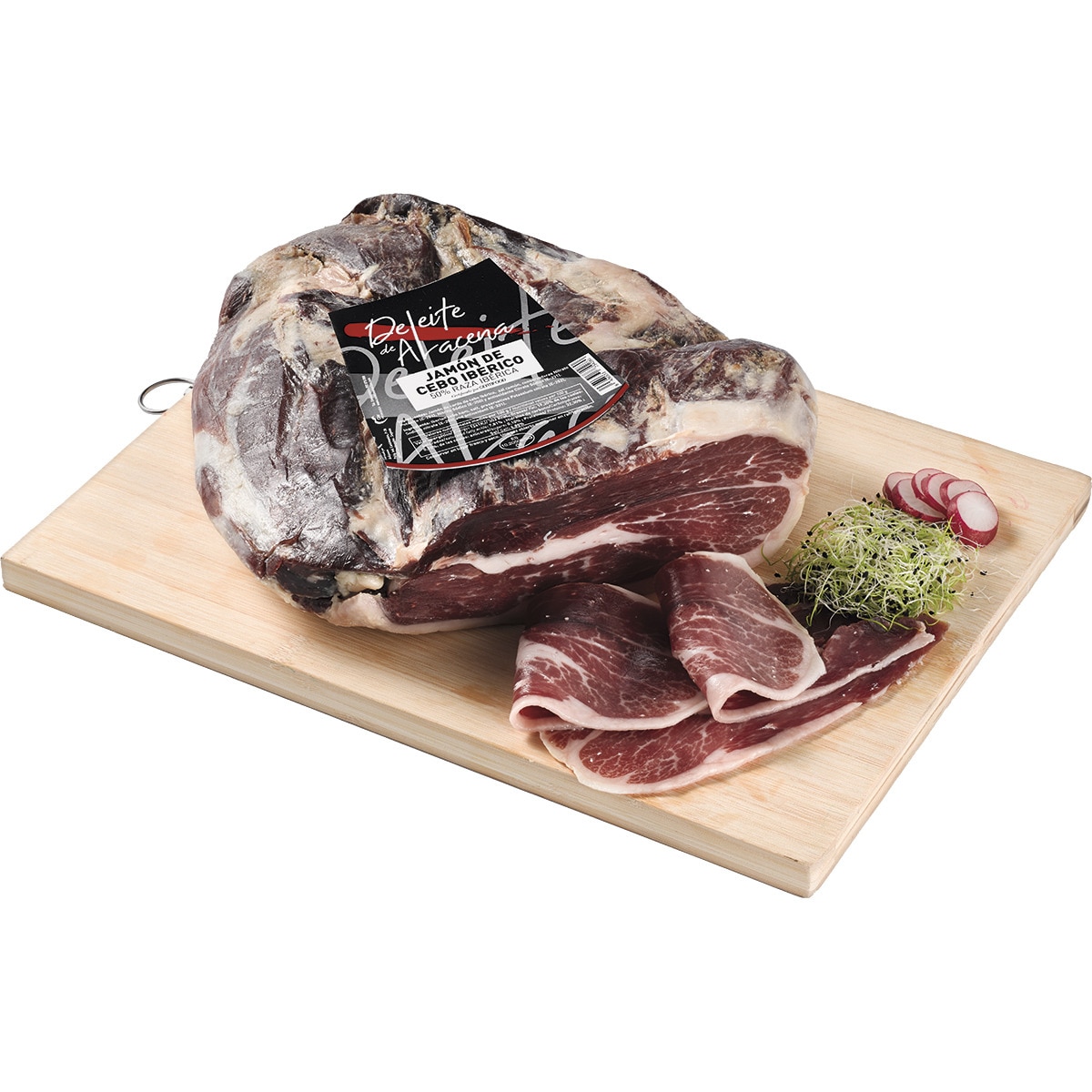 jamón deshuesado de cebo ibérico 50% raza ibérica