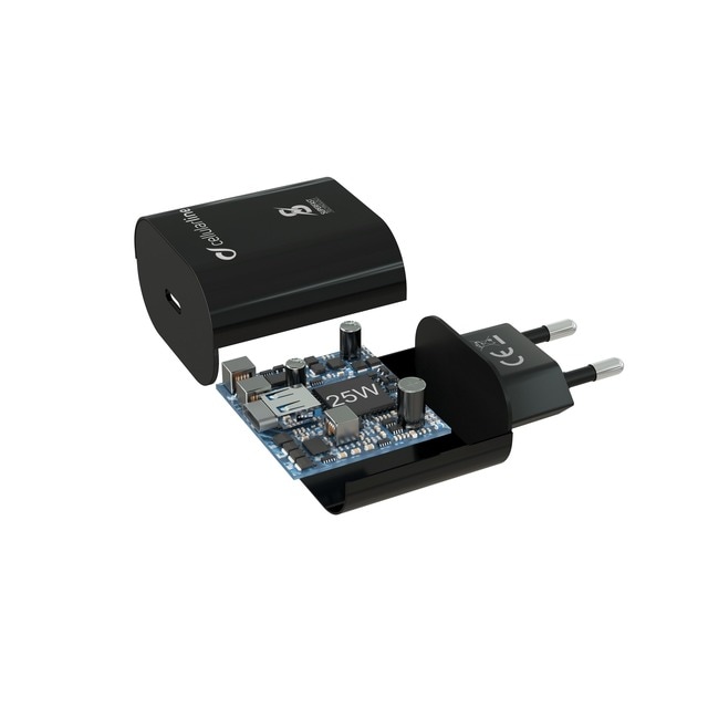 Imagem 0 de Carregador Cellular Line USB-C 25W - Preto