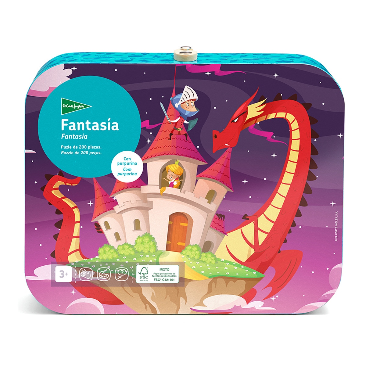 El Corte Inglés - Puzle De 200 Piezas Con Purpurina Fantasía