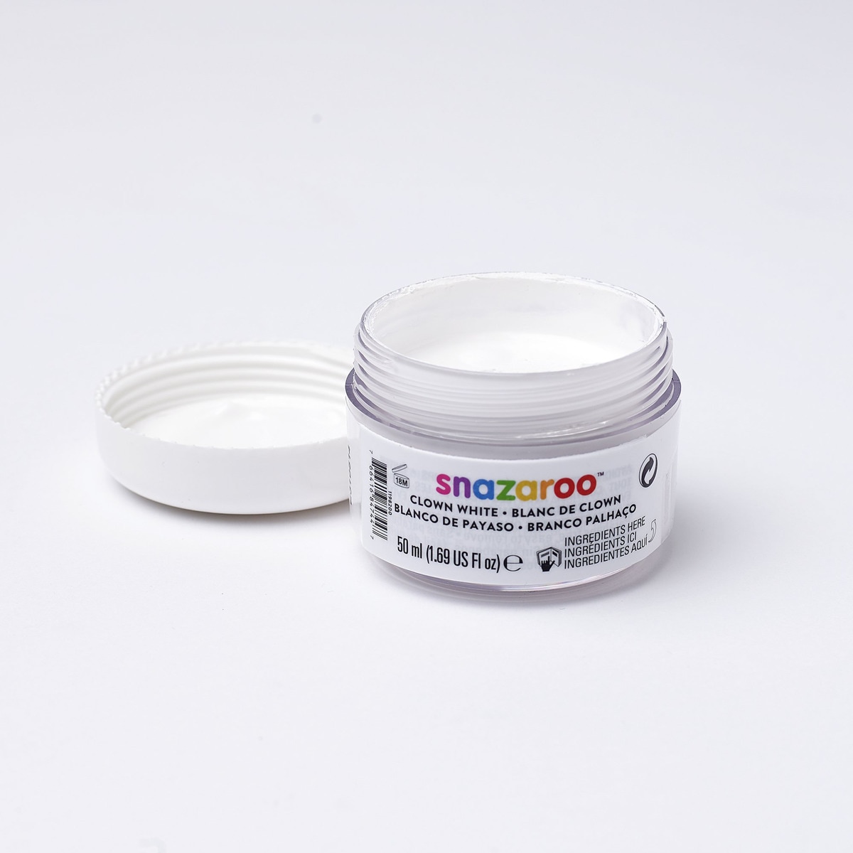 Bote Maquillaje Payaso 50 ml Snazaroo Blanco 1