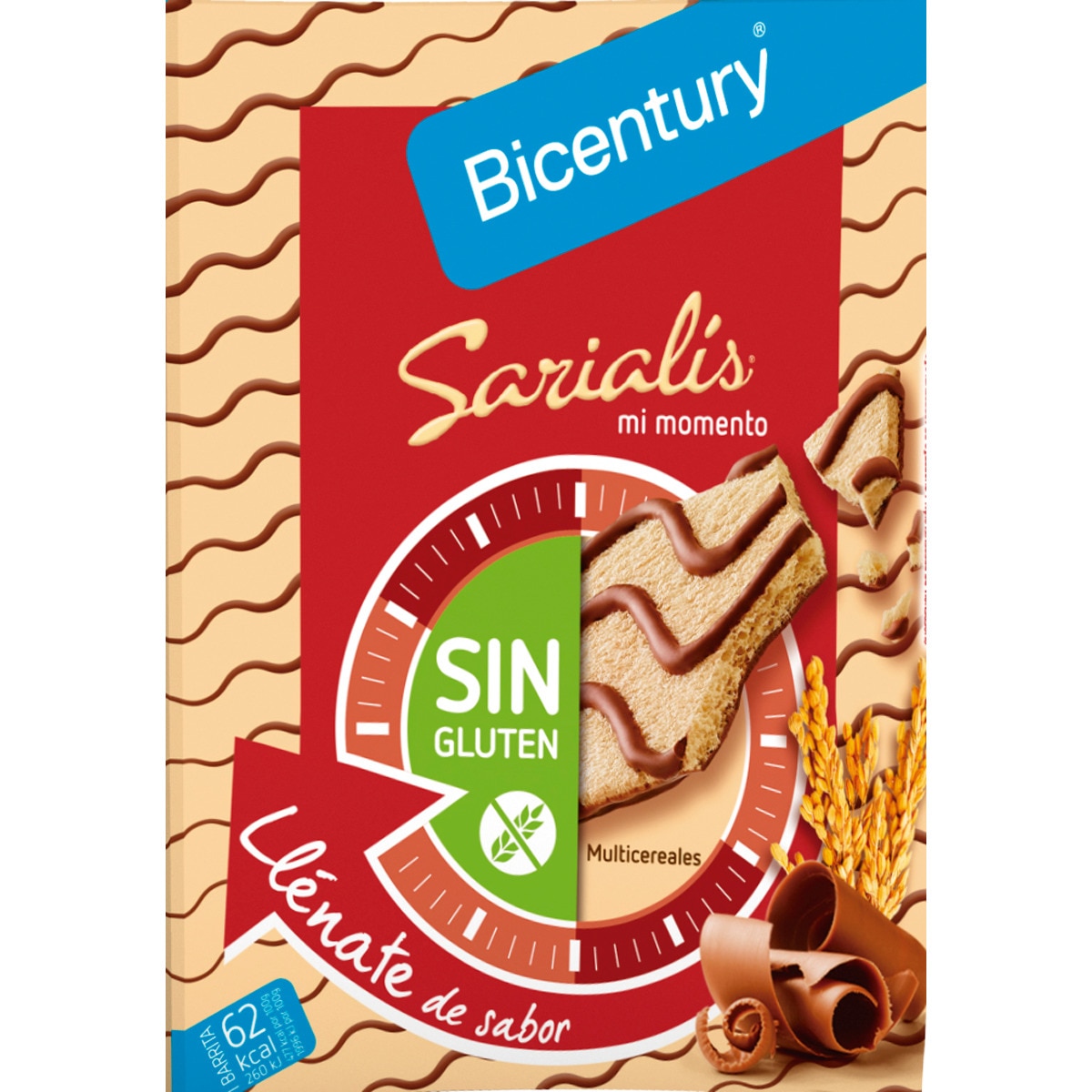 Barras Multicereais com Chocolate de Leite sem Glúten embalagem 78 g