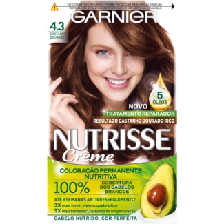 Coloração Nº 4.3 Castanho Dourado embalagem 190 ml - Nutrísse Creme