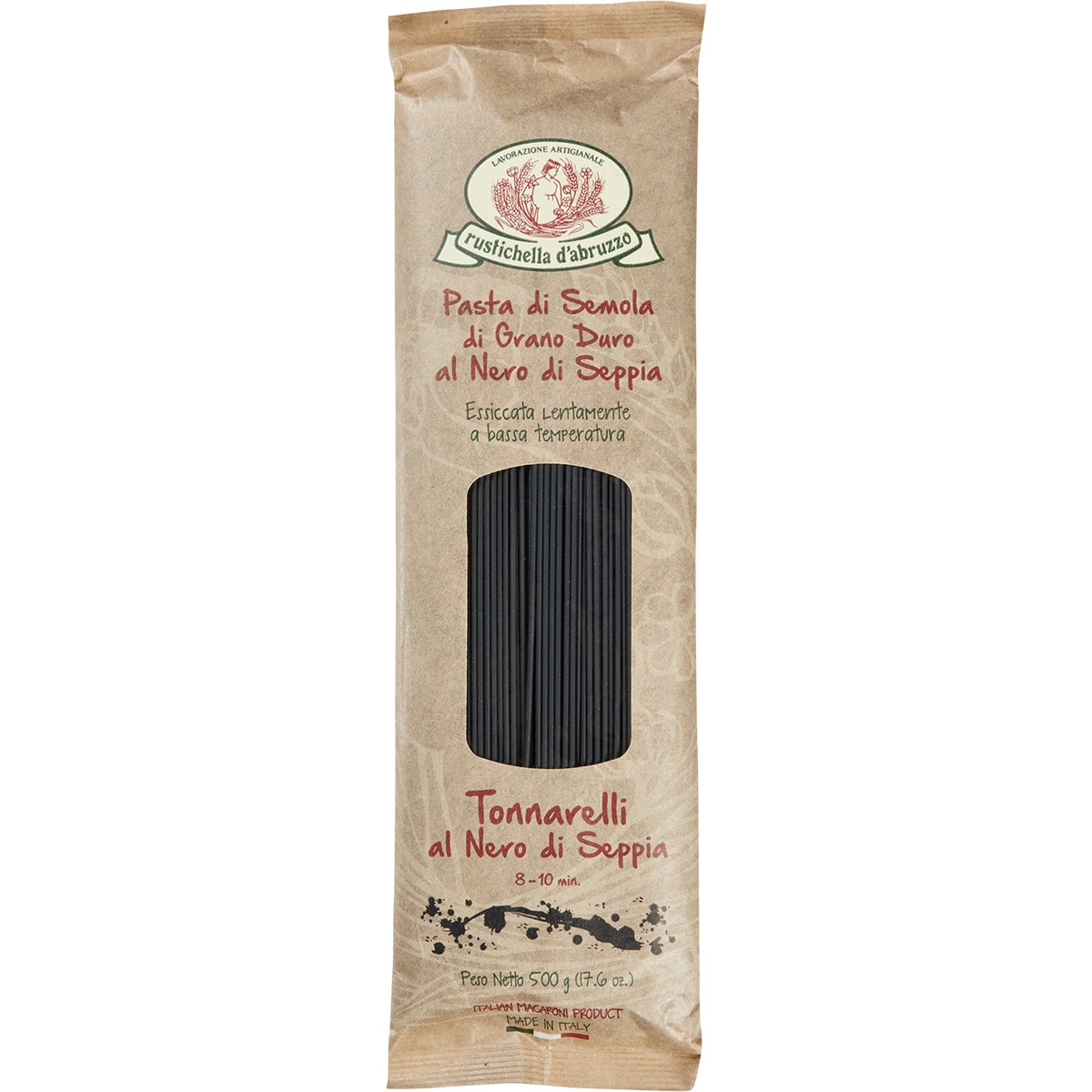 Massa Tonnarelli Nero di Sepia embalagem 500 g