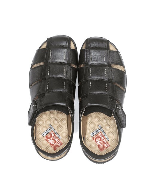 Sandalias de hombre Fluchos en piel de color negro · Fluchos · El Corte  Inglés