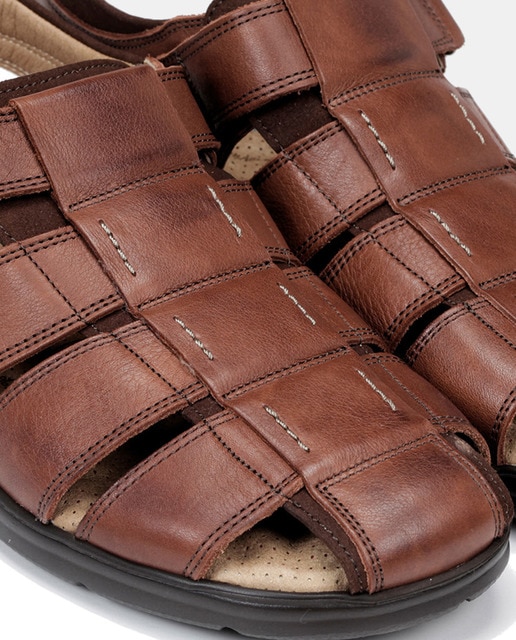 Sandalias de hombre Fluchos en piel de color marrón · Fluchos · El Corte  Inglés