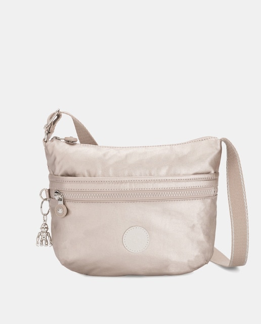 Imagen 0 de Bandolera de mujer Kipling Arto S de nylon plata con cremallera