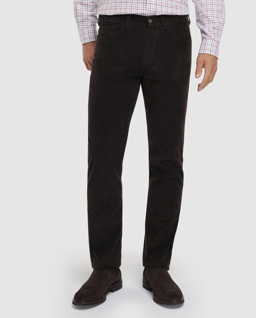 Imagen 0 de Pantalón de pana de hombre regular azul