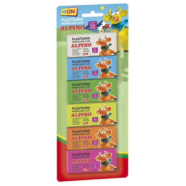 Imagem 0 de Blister com 6 blocos de plasticina flúor Alpino