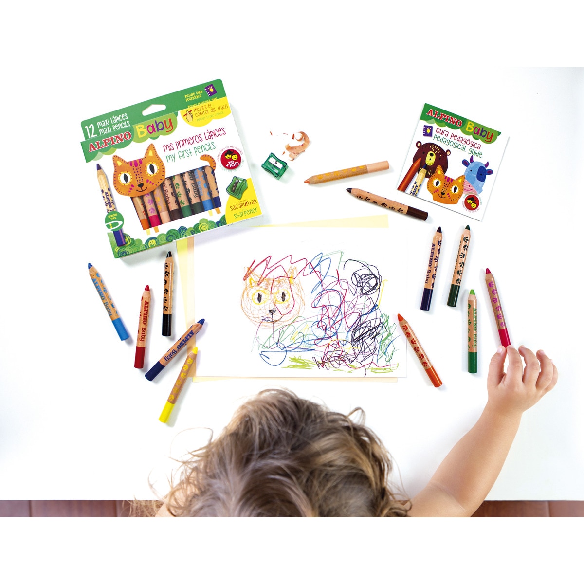 Caja 12 lápices colores Baby Alpino 4