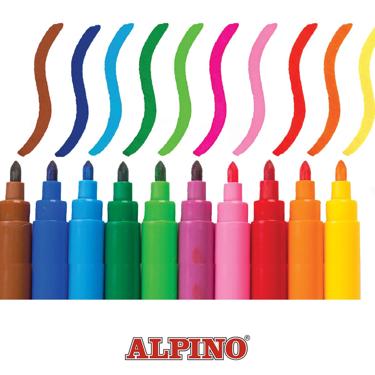 Caixa de 12 Marcadores standard de ponta fina Alpino 2