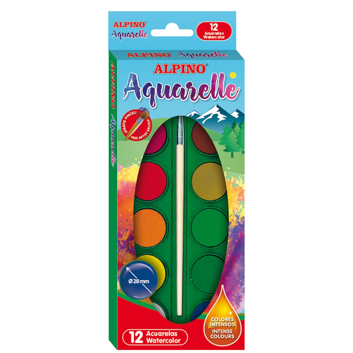 Caja de 12 Acuarelas Alpino 1