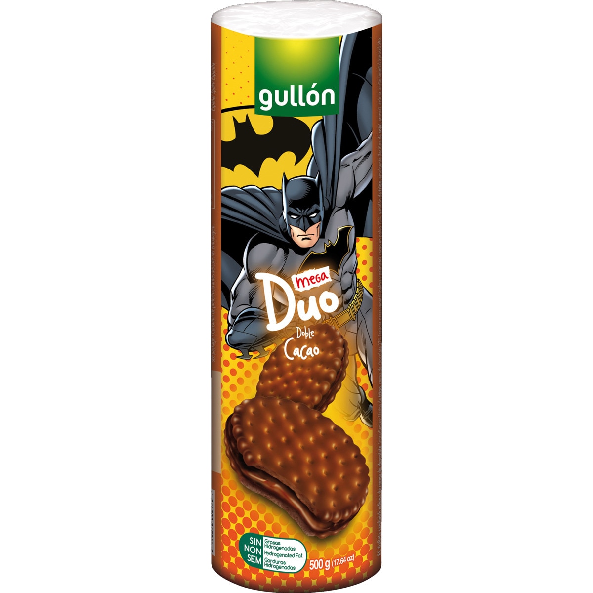 Bolachas Mega Duo com Recheio de Cacau embalagem 500 g
