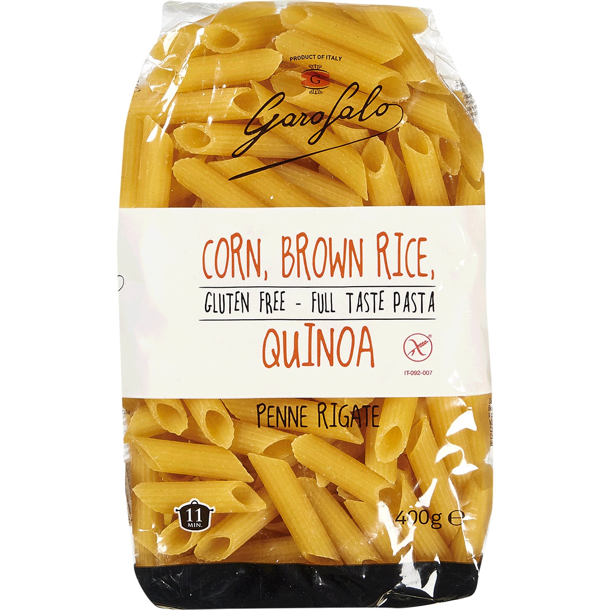 Penne Rigate sem Glúten embalagem 400 g