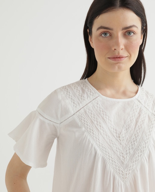 Comprar Blusa de mujer tiras bordadas · Unit · Hipercor